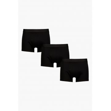 Set de boxeri din amestec de bumbac organic - 3 Perechi - Negru