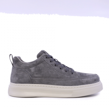 Sneakers high top bărbați Benvenuti gri din piele întoarsă 1922BG6632VGR