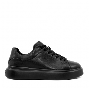 Sneakers ușori bărbați Benvenuti negri din piele 1922BP0079N