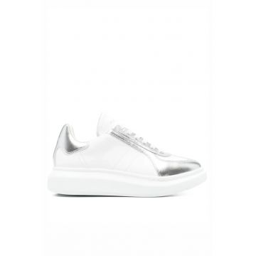 Tenisi barbati -  Piele Oversized - Alb/Argintiu