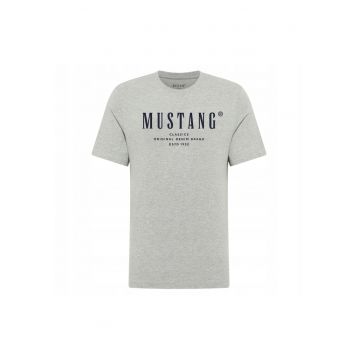 Tricou Barbati -  Alex - Croi Regular Fit - 100% Bumbac - Gri - Grau