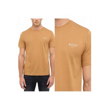 Tricou Barbati -  Maro - 100% Bumbac - Croiala Regular Fit - Design Clasic Casual - Calitate Premium - Style Austin Chipmunk - Maro cafeniu
