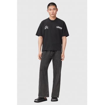Tricou de bumbac organic Chromium - Alb/Negru stins