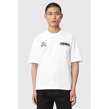 Tricou de bumbac organic Chromium - Negru/Alb optic