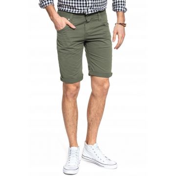 Bermude slim fit cu talie medie Chicago Short - Verde