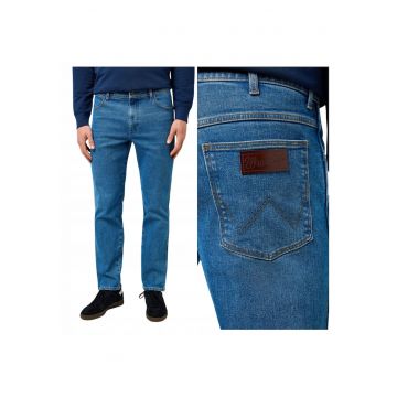 Blugi slim fit cu talie medie River - Albastru - Albastru