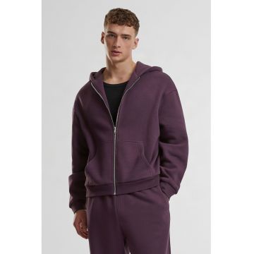 Hanorac uni cu fermoar - Violet