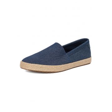Mocasini barbati  bleumarin - material textil - varf rotund -
