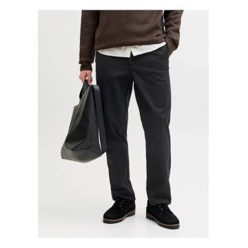 Pantaloni chino barbati - cu talie medie - Regular Fit - Jpstollie - Negru - 30 - 30