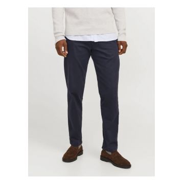 Pantaloni chino barbati - cu talie medie - Relaxed Fit - JPSTKANE BARRET - Albastru