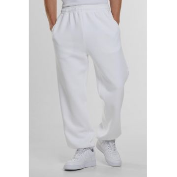Pantaloni de trening cu croiala relaxed-fit si buzunare - Alb