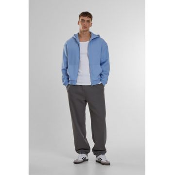 Pantaloni de trening cu croiala relaxed-fit si buzunare - Gri carbon