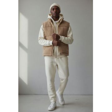 Pantaloni lejeri de trening cu buzunare - Bej deschis