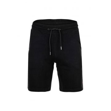 Pantaloni scurti de bumbac cu buzunare - Negru