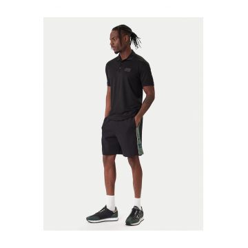 Pantaloni scurti sport Barbati -  dungi - negru - 63% bumbac - 37% poliester -