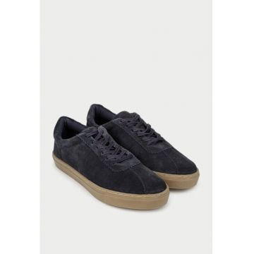 Pantofi barbati din piele intoarsa bleumarin