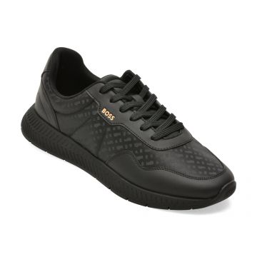Pantofi sport BOSS negri, 8772, din material textil