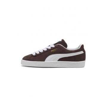 Pantofi sport Classic de piele intoarsa cu garnituri de piele ecologica - Alb/Maro inchis