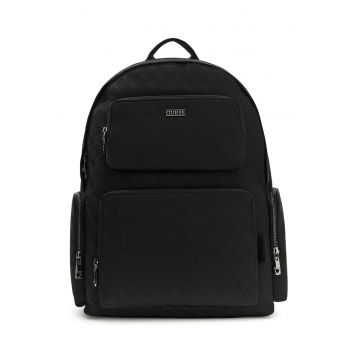 Rucsac cu model monograma Boston - Negru