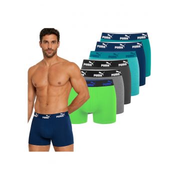 Set 6 Boxeri Barbati -  Bumbac - Khaki Bleumarin Multicolor - Marime