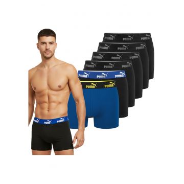 Set 6 Boxeri Barbati -  Bumbac - Negru Albastru Multicolor