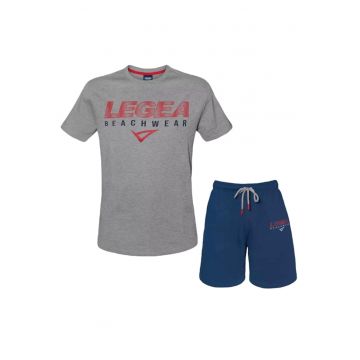 Set de tricou si pantaloni scurti  model 21058 - Albastru/Gri