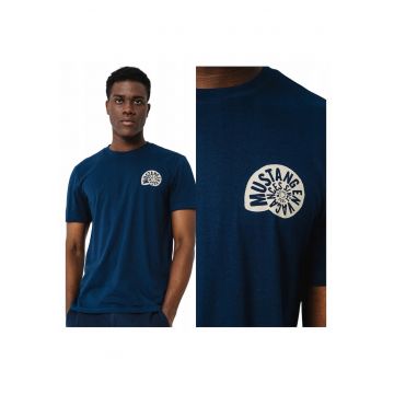 Tricou Barbati -  100% Bumbac - Croiala Fit - Design Clasic Casual - Calitate Premium - Style - Albastru