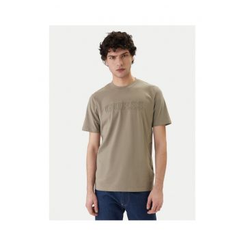 Tricou barbati -  kaki - bumbac -