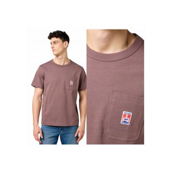 Tricou Pentru Barbati -  Maro - Cj Pocket Tee - Croiala Relaxed Fit - 1 Material 100% Bumbac - Maro cafeniu