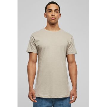 Tricou uni cu maneci scurte - Bej inchis