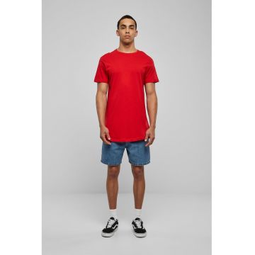 Tricou uni cu maneci scurte - Rosu vermillion