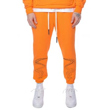 Pantaloni sport conici cu snur in talie Hurricane