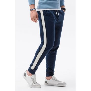 Pantaloni sport cu segmente laterale contrastante