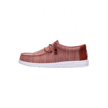 Męskie Lekkie Mokasyny Buty Półbuty Wsuwane Wally Stretch Sox - Rosu