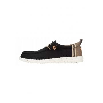Męskie Lekkie Mokasyny Buty Półbuty Wsuwane Wally Summer Linen - Negru