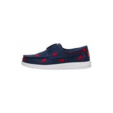 Mocasini barbati - Hey Dude - Wally Cru Embroidered - bleumarin - Albastru