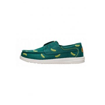 Mocasini barbati - Hey Dude - Wally Cru Embroidered - verde - Verde