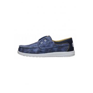 Mocasini barbati - Hey Dude - Wally Cru Washed Palm - bleumarin - Albastru
