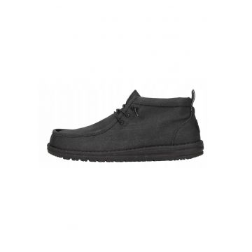 Mocasini barbati - Hey Dude - Wally Mid Stretch Canvas - Negru