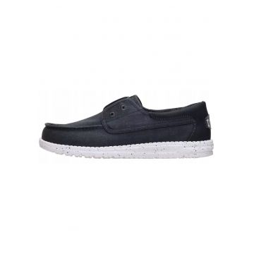 Mocasini Hey Dude - Wally Cru Stretch Canvas - Negru