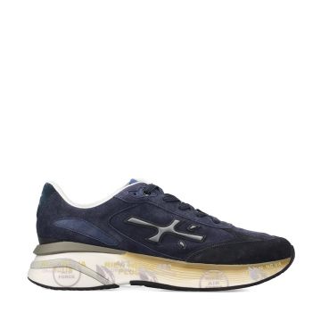 Sneakers bărbați Premiata Moe Run bleumarin din piele întoars 1692BP7776VBL