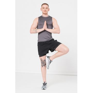 Pantaloni scurti cu model 2in1 - pentru yoga
