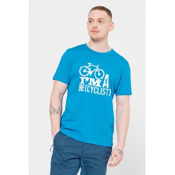 Tricou din amestec de bumbac organic cu imprimeu Ocean Trail