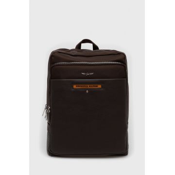 Aeronautica Militare rucsac barbati, culoarea maro, mare, neted