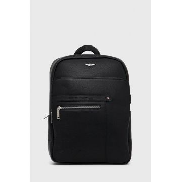 Aeronautica Militare rucsac barbati, culoarea negru, mare, neted