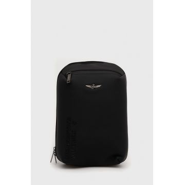 Aeronautica Militare rucsac barbati, culoarea negru, mic, neted