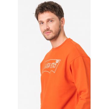 Bluza sport relaxed fit cu decolteu la baza gatului