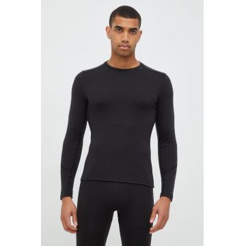 Helly Hansen longsleeve funcțional din lână LIFA MERINO culoarea negru, 49364