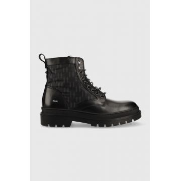 Karl Lagerfeld bocanci Outland barbati, culoarea negru