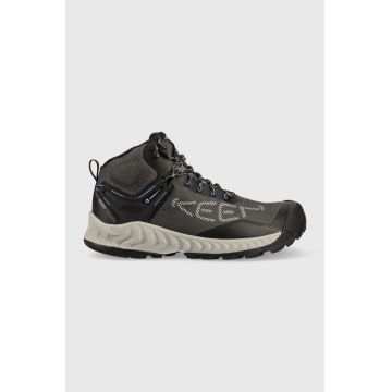 Keen pantofi Nxis Evo Mid barbati, culoarea negru